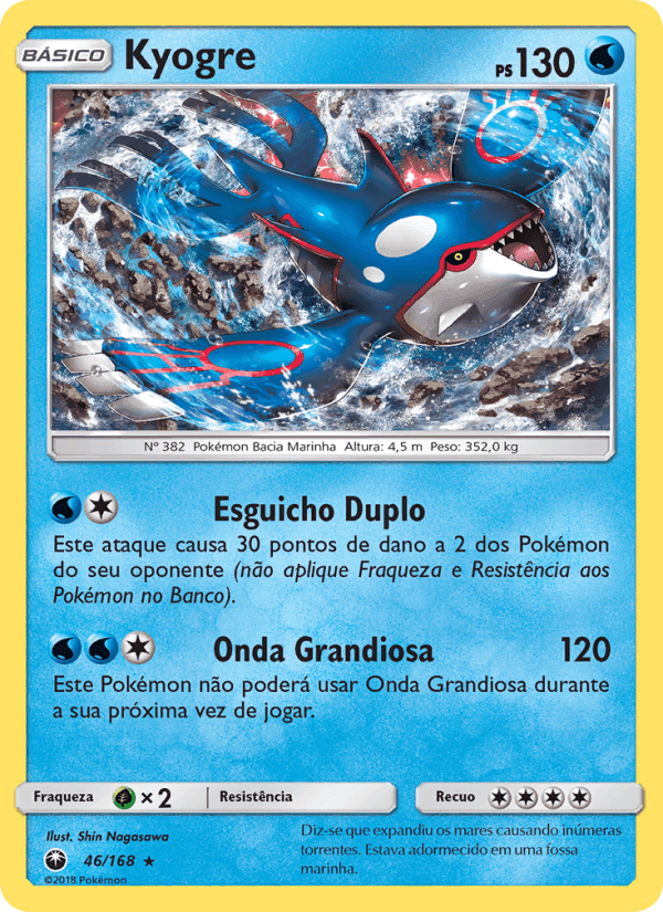 Kyogre, carta 46 de Tempestade Celestial