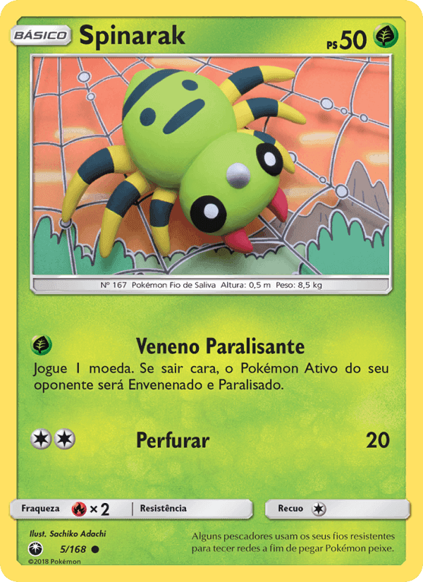 Spinarak, carta 5 de Tempestade Celestial