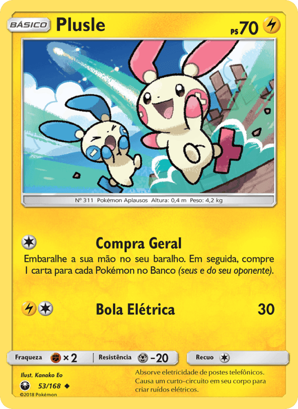 Plusle, carta 53 de Tempestade Celestial