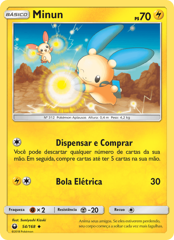 Minun, carte 54 de Tempestade Celestial