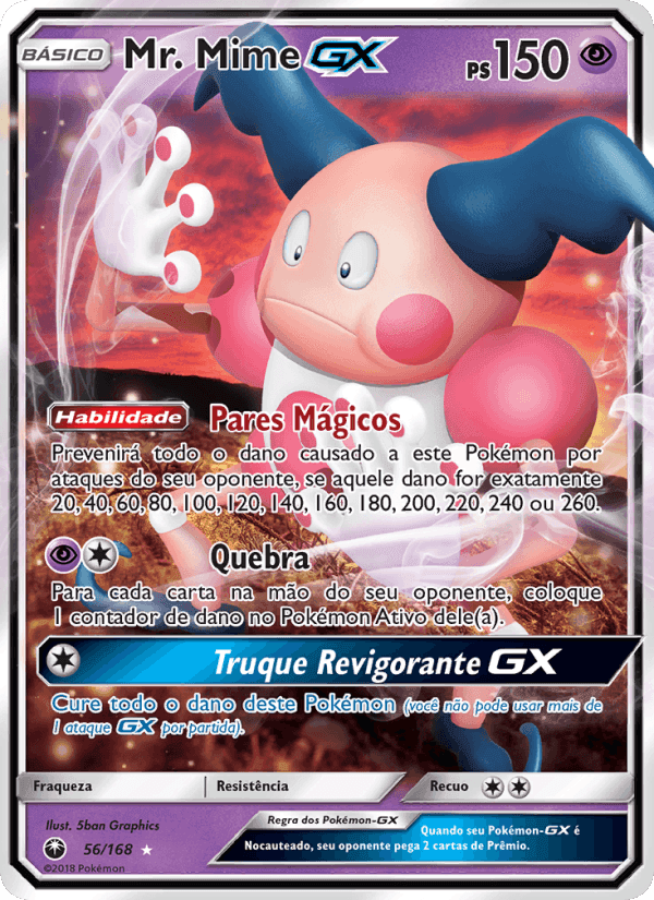 Mr. Mime GX, carta 56 di Tempestade Celestial