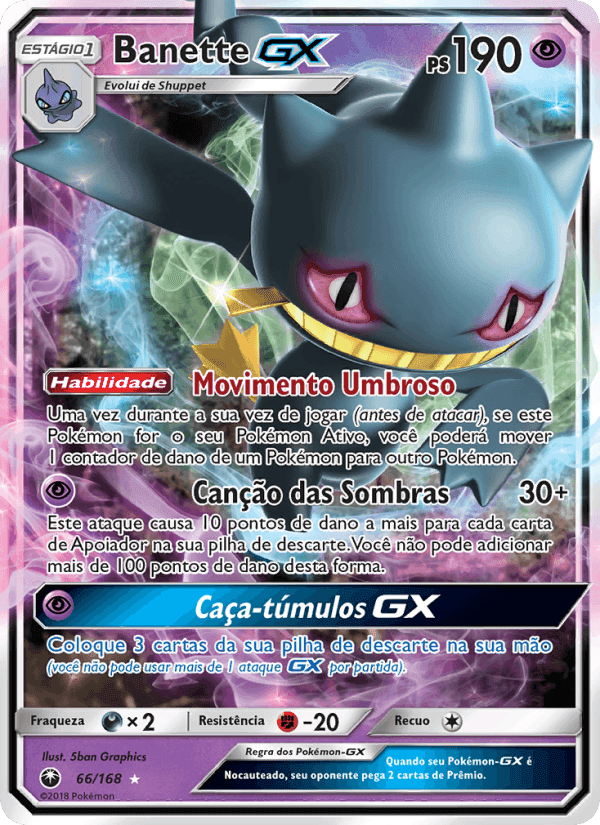 Banette GX, card 66 from Tempestade Celestial