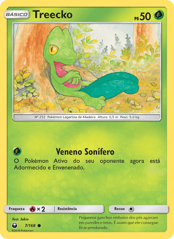 Treecko, carta 7 de Tempestade Celestial