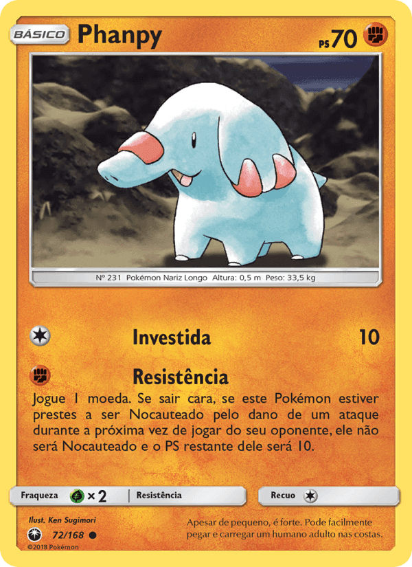 Phanpy, carta 72 di Tempestade Celestial