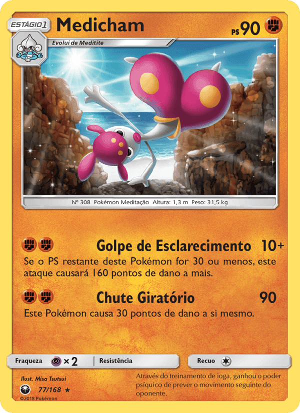 Medicham, carta 77 de Tempestade Celestial