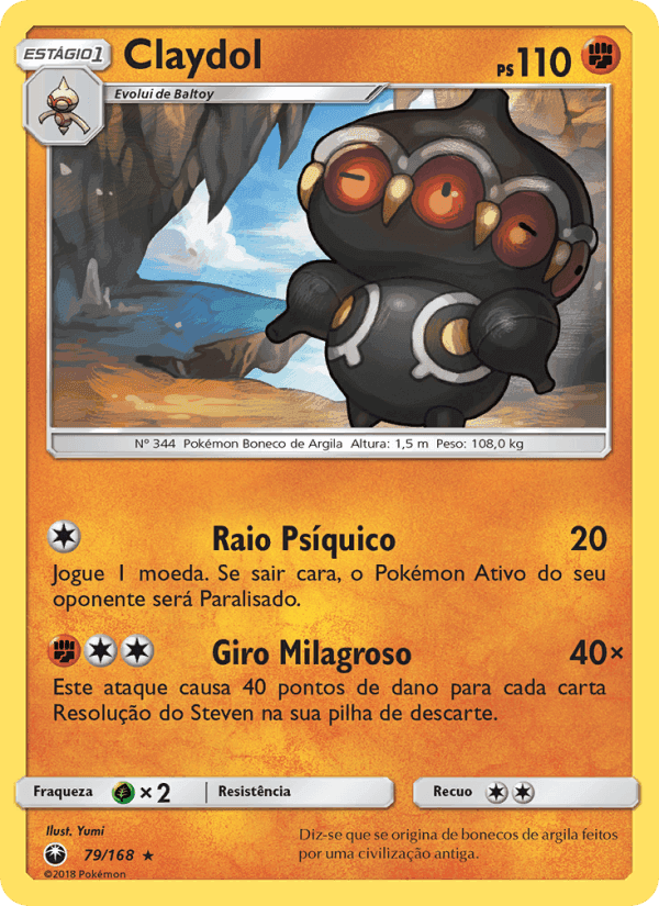 Claydol, carta 79 de Tempestade Celestial