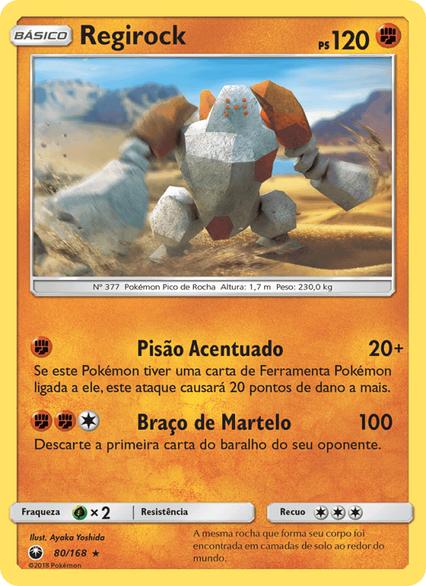 Regirock, carta 80 de Tempestade Celestial