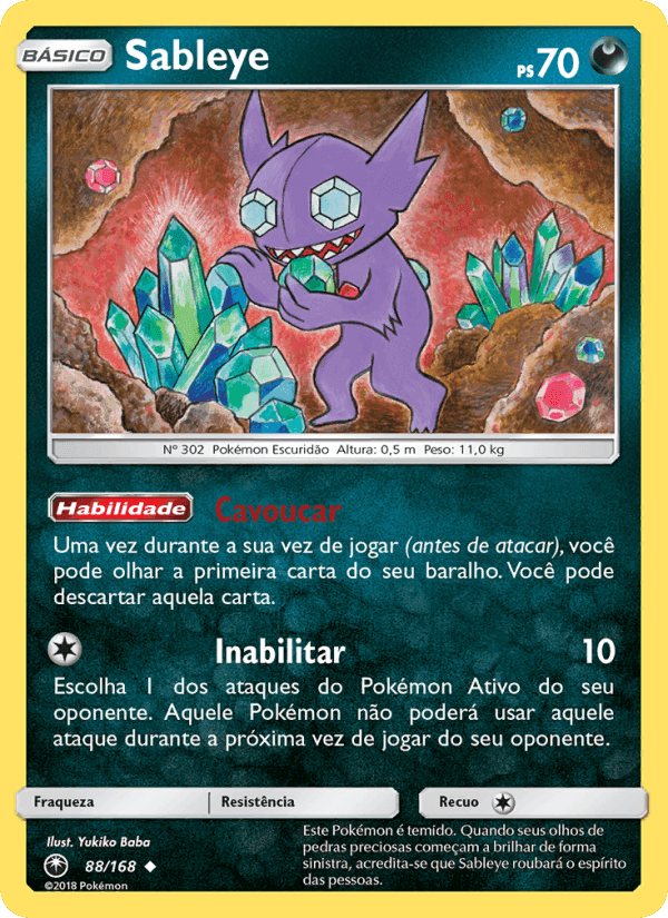 Sableye, carta 88 de Tempestade Celestial