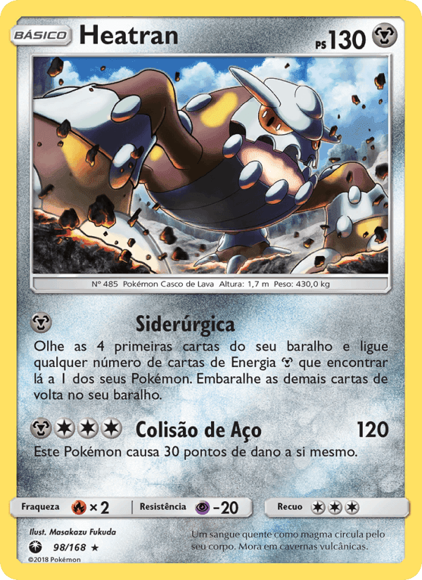 Heatran, carta 98 de Tempestade Celestial