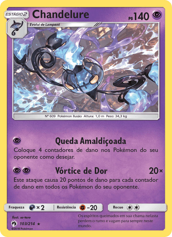 Chandelure, carte 103 de Trovões Perdidos