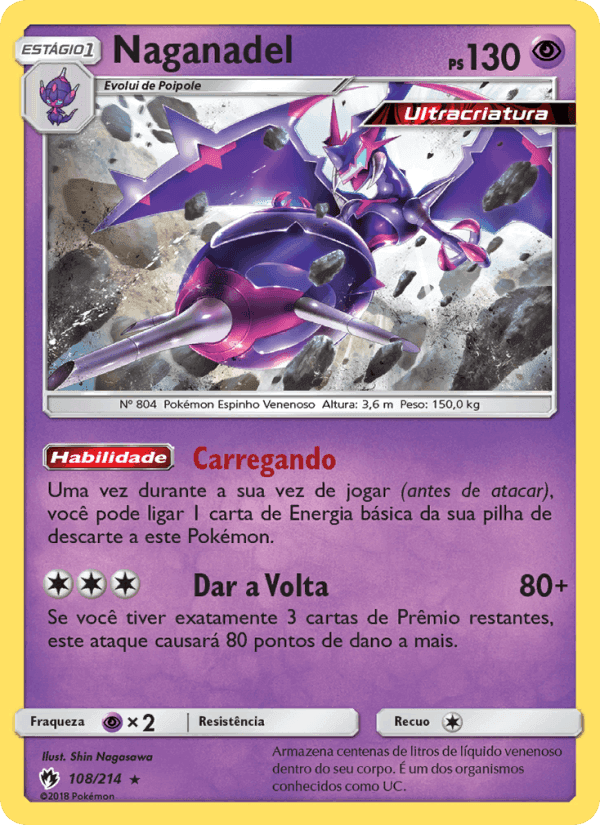 Naganadel, card 108 from Trovões Perdidos