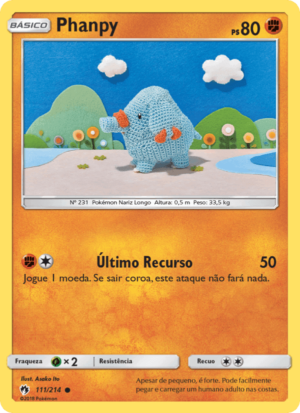 Phanpy, carte 111 de Trovões Perdidos