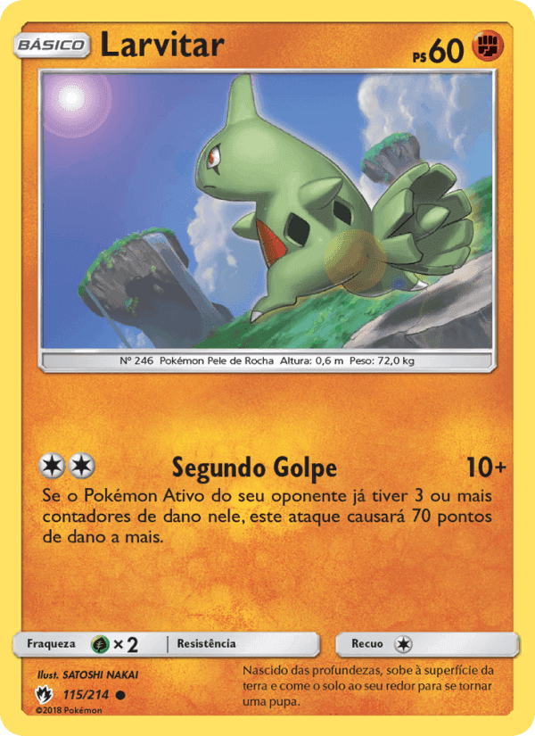 Larvitar, carte 115 de Trovões Perdidos