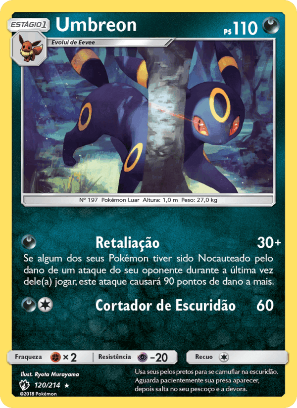 Umbreon, carta 120 de Trovões Perdidos