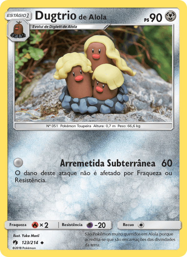 Dugtrio de Alola, carta 123 de Trovões Perdidos