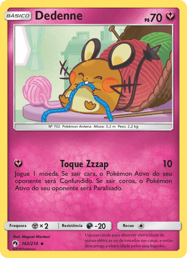 Dedenne, carta 142 de Trovões Perdidos