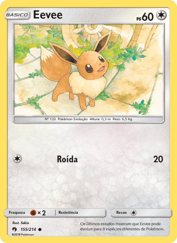 Eevee, carta 155 de Trovões Perdidos