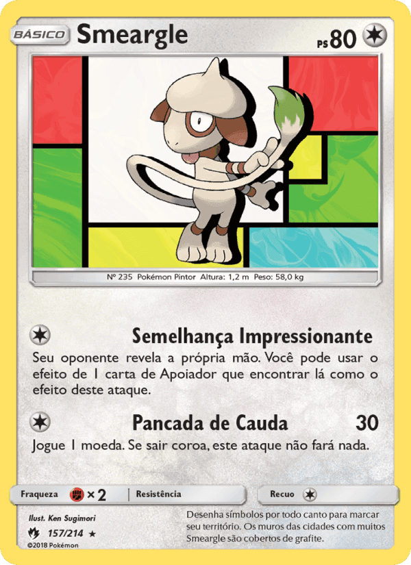 Smeargle, carta 157 de Trovões Perdidos