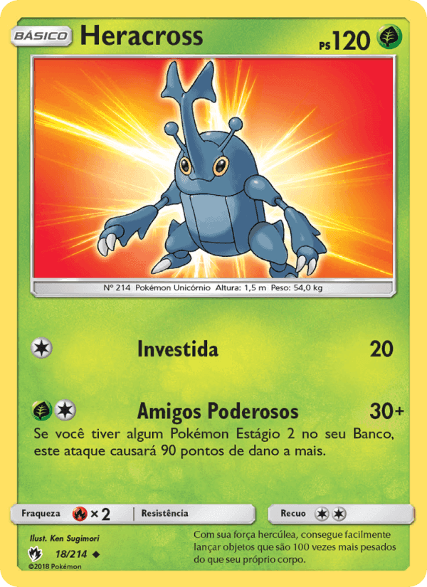 Heracross, carta 18 di Trovões Perdidos