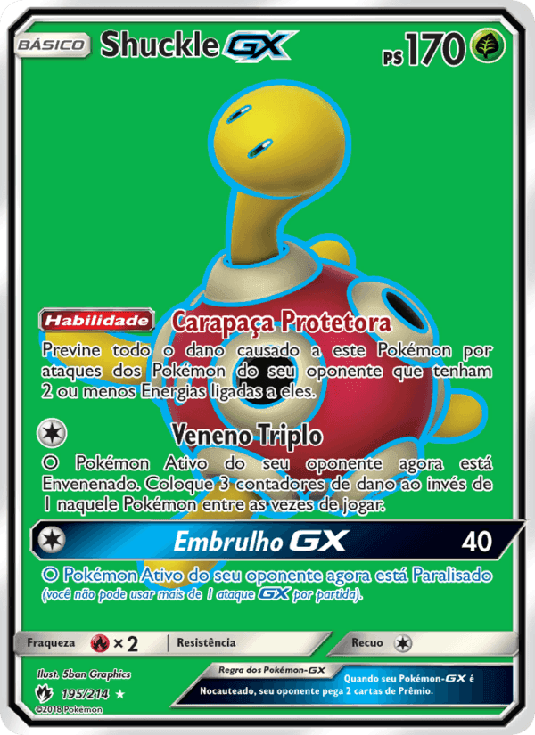 Shuckle GX, carta 195 de Trovões Perdidos