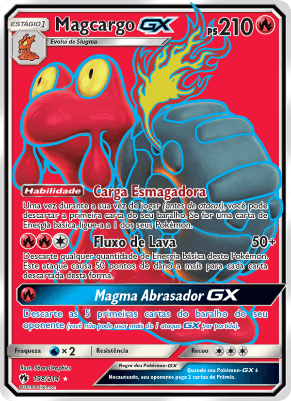 Magcargo GX, card 198 from Trovões Perdidos
