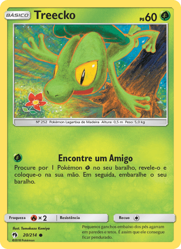 Treecko, carta 20 de Trovões Perdidos