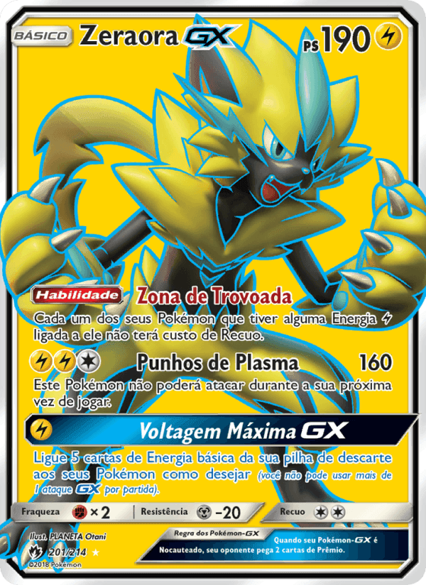Zeraora GX, carta 201 di Trovões Perdidos