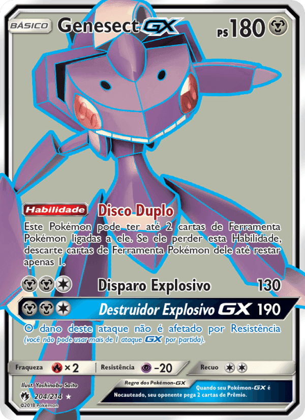 Genesect GX, carta 204 de Trovões Perdidos
