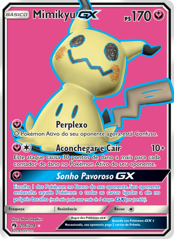 Mimikyu GX, carta 206 de Trovões Perdidos