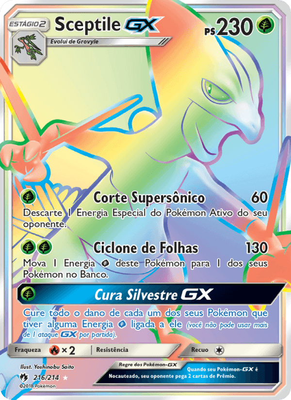 Sceptile GX, carta 216 de Trovões Perdidos