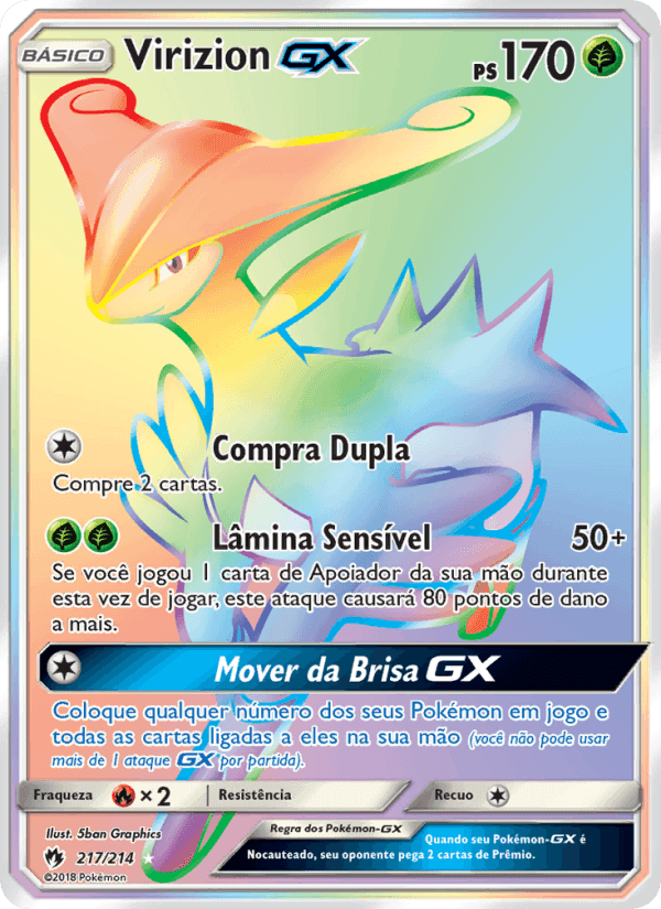 Virizion GX, carta 217 de Trovões Perdidos