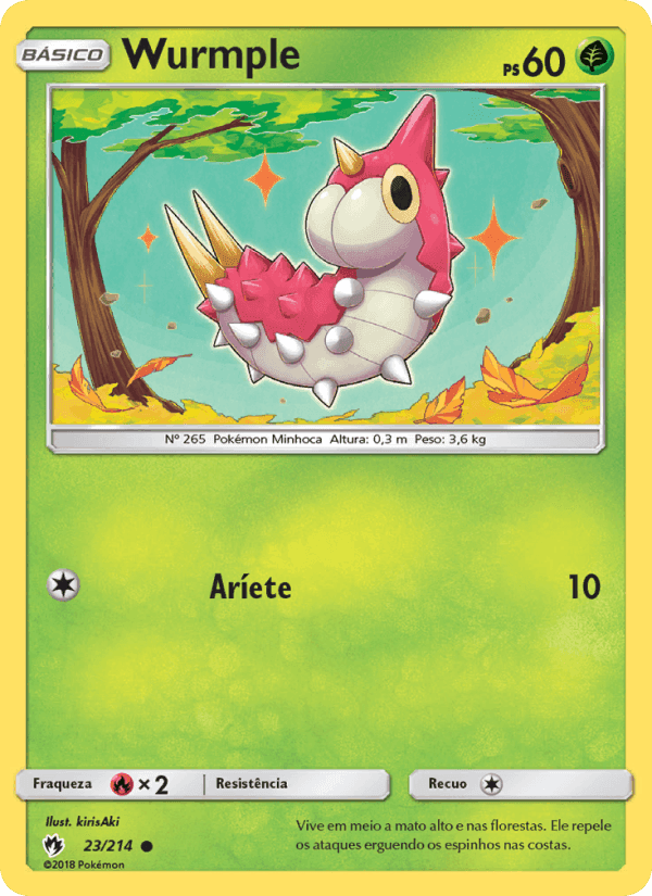 Wurmple, card 23 from Trovões Perdidos
