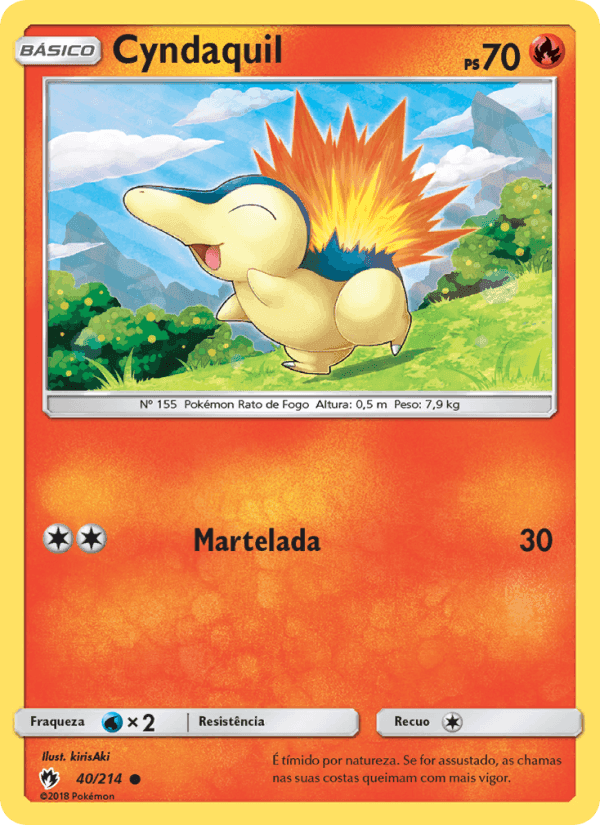 Cyndaquil, carta 40 de Trovões Perdidos