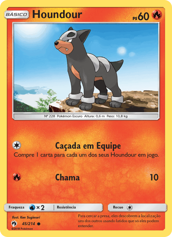 Houndour, carta 45 de Trovões Perdidos