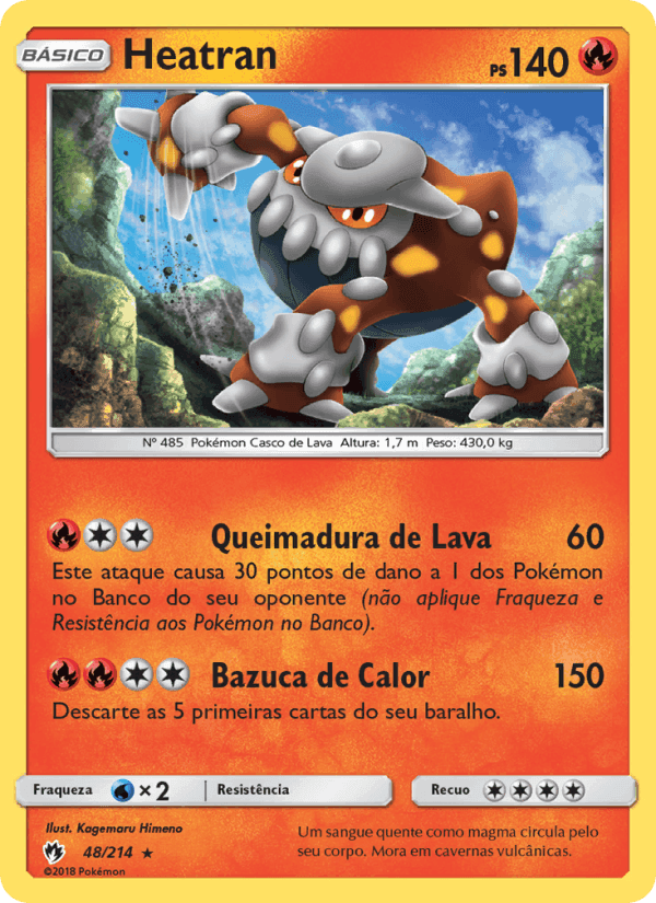 Heatran, carta 48 de Trovões Perdidos