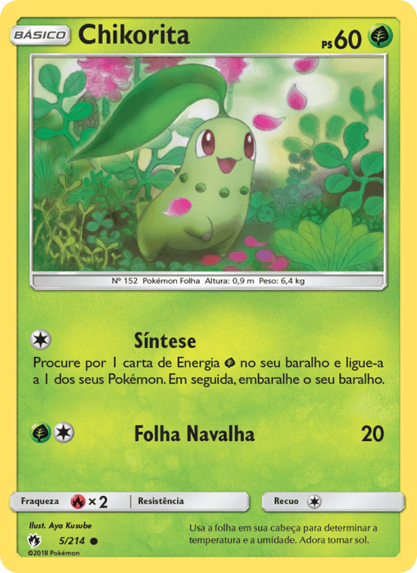 Chikorita, carta 5 de Trovões Perdidos