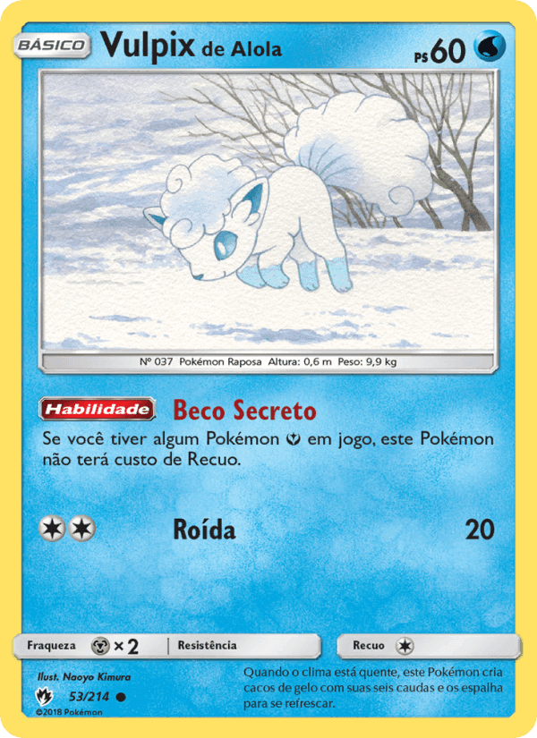 Vulpix de Alola, carta 53 di Trovões Perdidos