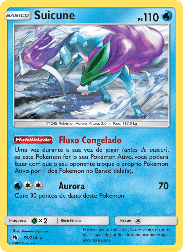 Suicune, carta 59 de Trovões Perdidos