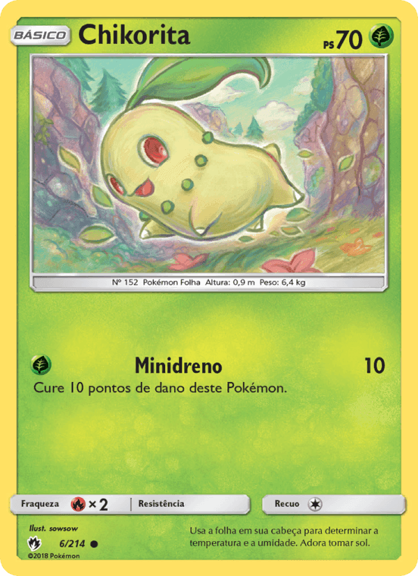 Chikorita, carte 6 de Trovões Perdidos