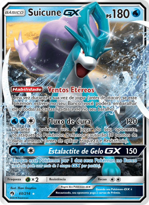 Suicune GX, carta 60 di Trovões Perdidos