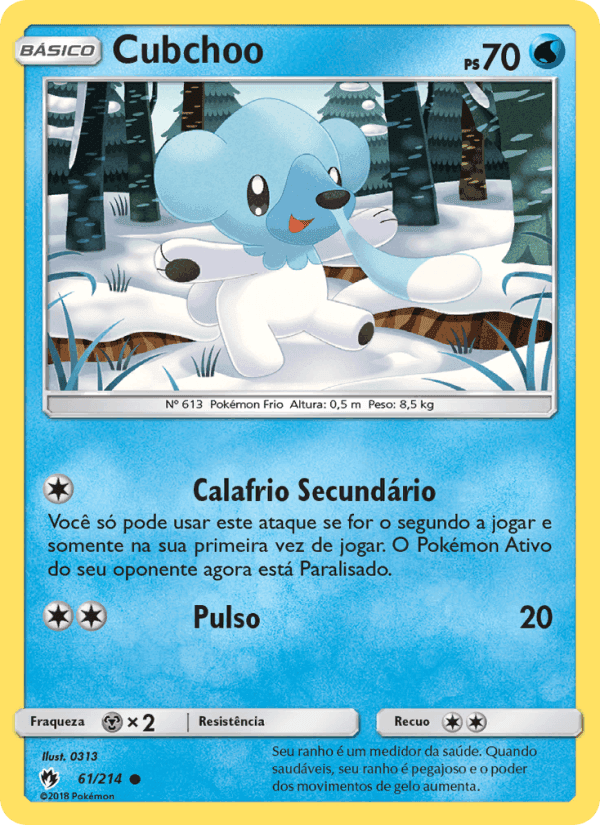 Cubchoo, carte 61 de Trovões Perdidos
