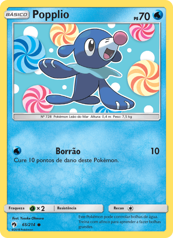 Popplio, card 65 from Trovões Perdidos