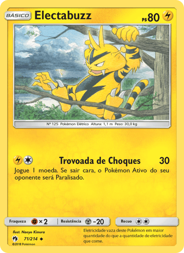 Electabuzz, carta 71 de Trovões Perdidos