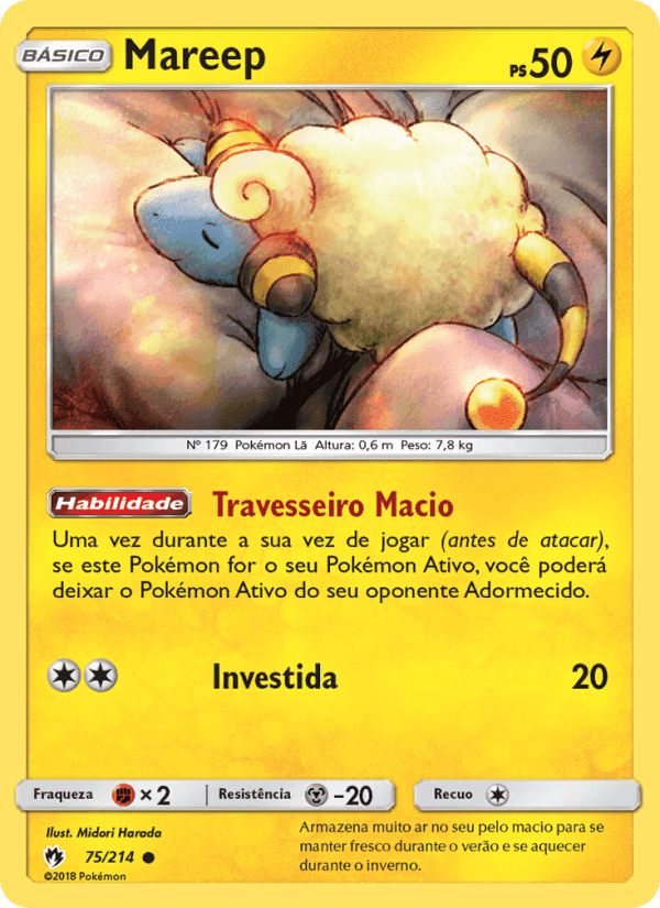Mareep, card 75 from Trovões Perdidos