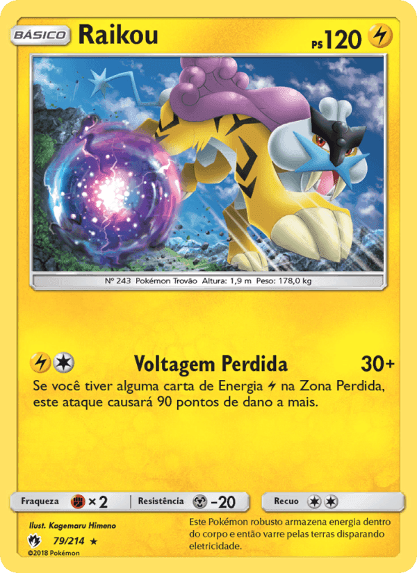 Raikou, card 79 from Trovões Perdidos