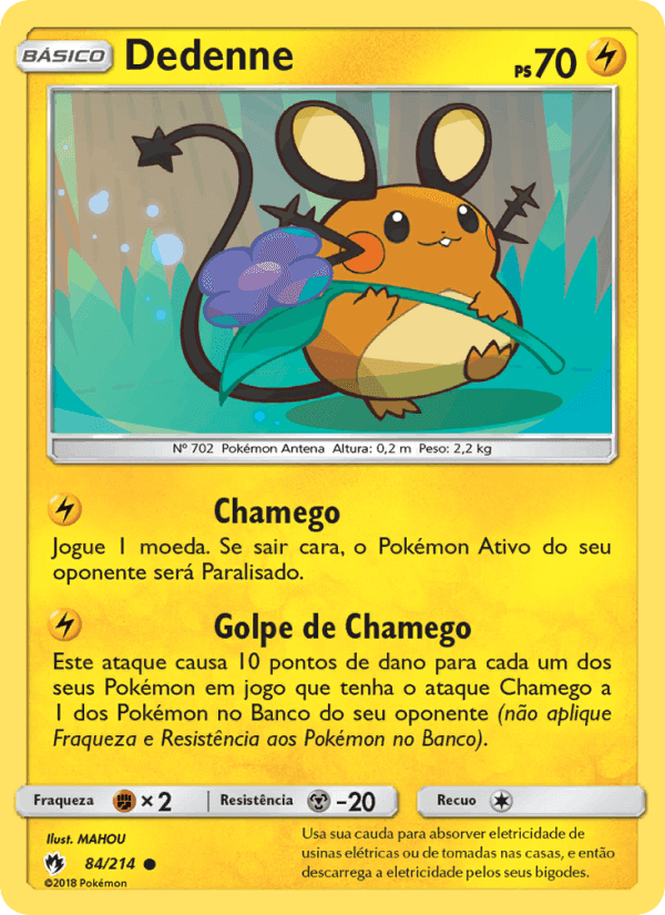 Dedenne, card 84 from Trovões Perdidos