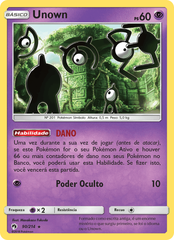 Unown, card 90 from Trovões Perdidos