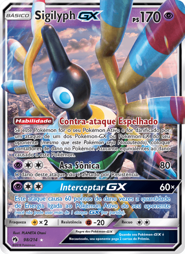 Sigilyph GX, carte 98 de Trovões Perdidos