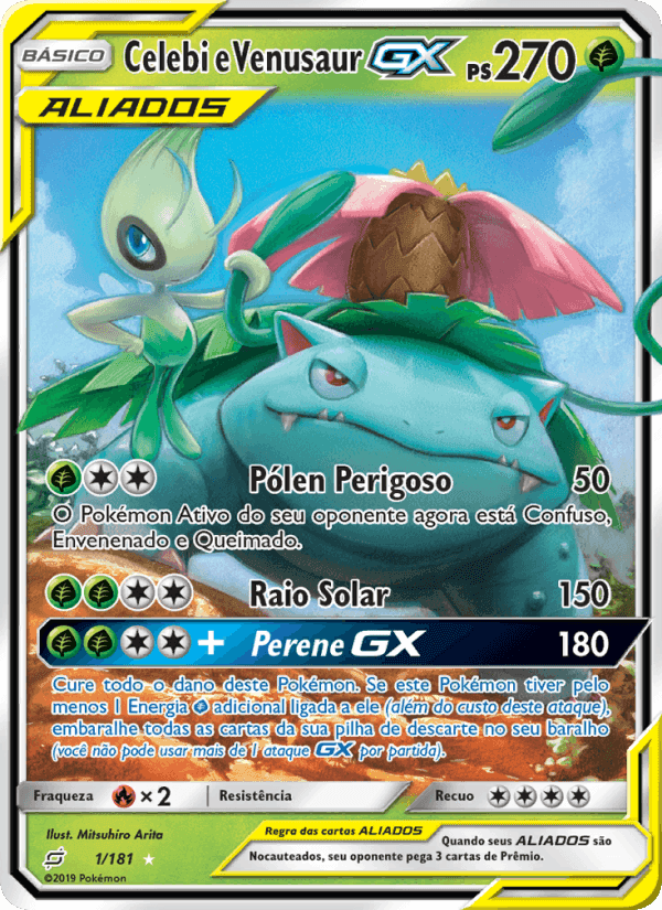 Celebi e Venusaur GX, carte 1 de União de Aliados