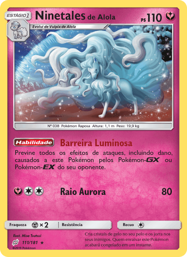 Ninetales de Alola, carta 111 de União de Aliados